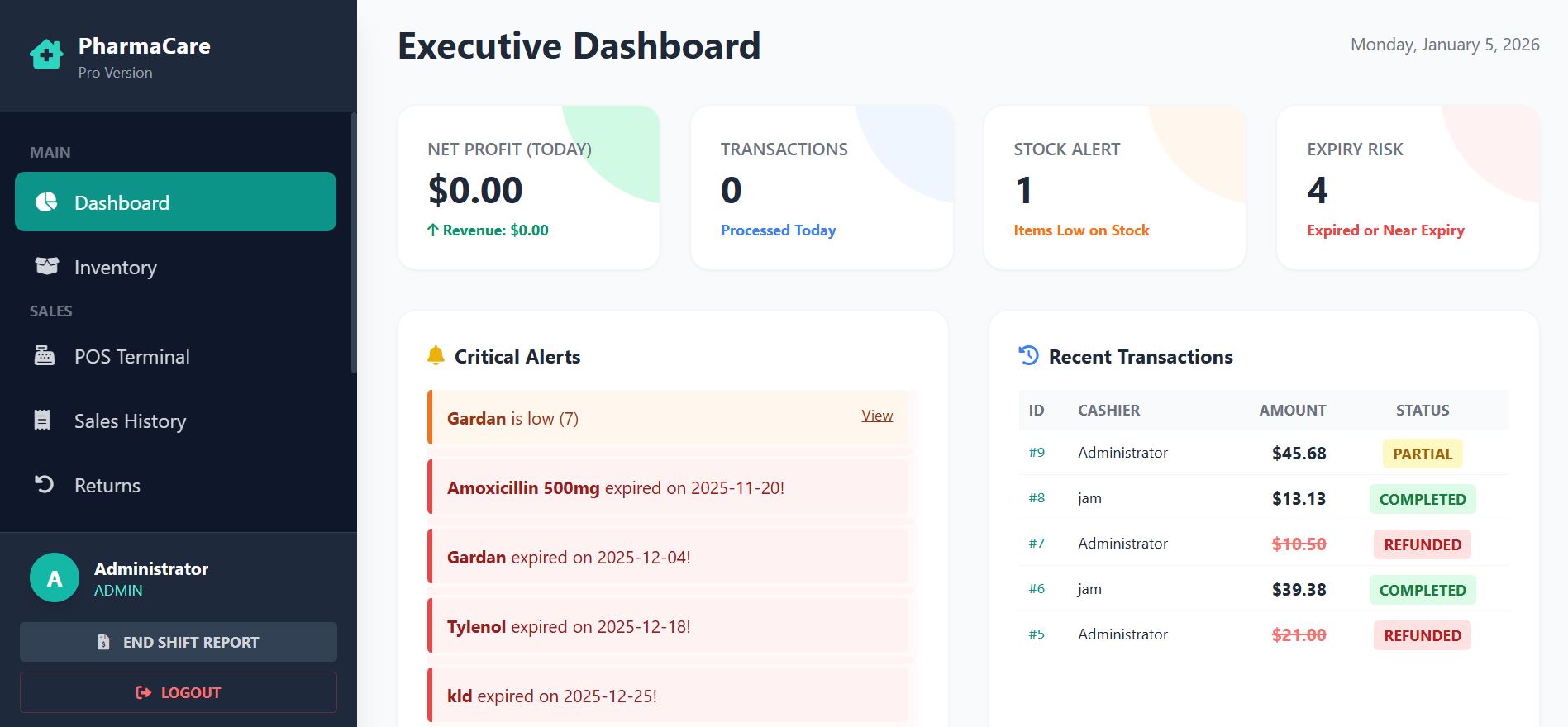 Dashboard